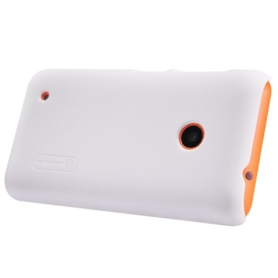 Nillkin Frosted Shield Nokia Lumia 530 baltas plastikinis dėklas + apsauginė ekrano plėvelė / Priedai.lt