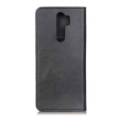 Xiaomi Redmi 9 "Split" black leather flip case - book | Priedai.lt