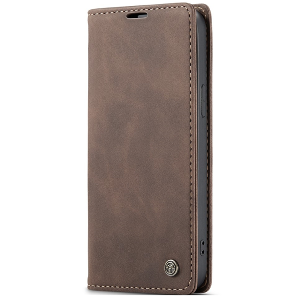 „CaseMe“ Retro Solid Flip Case - Brown (iPhone 13)