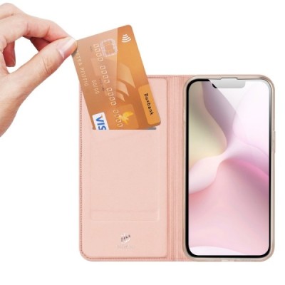 Samsung Galaxy S25 Ultra "Dux Ducis" Skin Flip Book Case - Pink | Priedai.lt