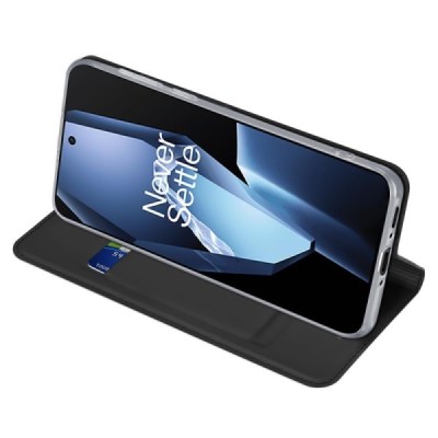 OnePlus 13R 5G (Ace 5) "Dux Ducis" Skin Flip Book Case Cover - black | Priedai.lt