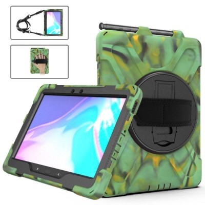 Samsung Tab Active4 Pro, Tab Active Pro reinforced protection (360°) green kickstand case cover | Priedai.lt