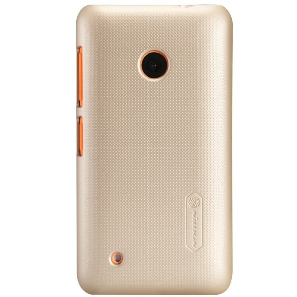 „Nillkin“ Frosted Shield dėklas - auksinis + apsauginė ekrano plėvelė (Lumia 530)