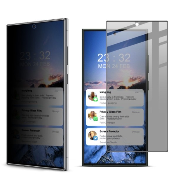 "IMAK" Tempered Glass black screen protector - privacy (Galaxy S24 Ultra)