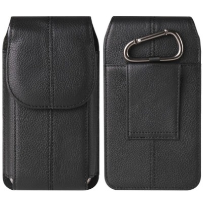 "Longsheng" Carabiner Universal Vertical Black Belt Bag Holster (XL+ Size) | Priedai.lt