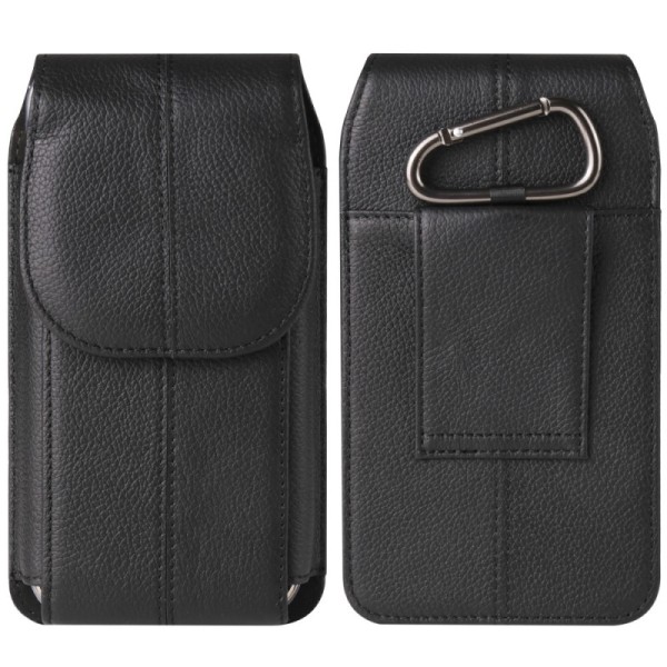 "Longsheng" Carabiner universal vertical holster bag for belt - black (size XL+)