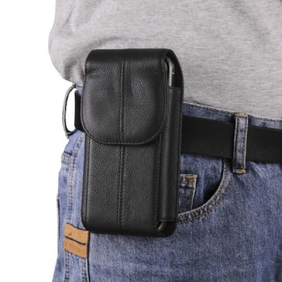 "Longsheng" Carabiner Universal Vertical Black Belt Bag Holster (XL+ Size) | Priedai.lt