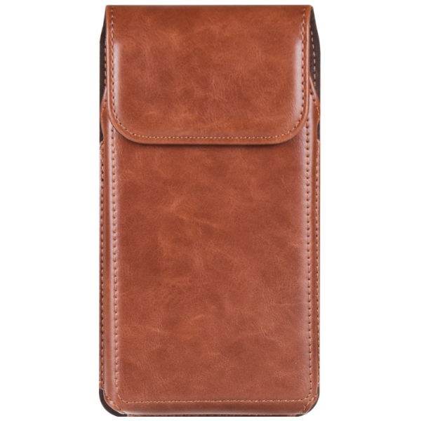 "Longsheng" Belt universal vertical holster bag for belt - Light Brown (size XL+)