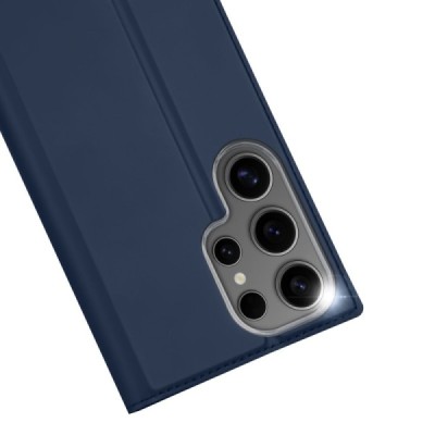 Samsung Galaxy S25 Ultra "Dux Ducis" Skin Flip Book Case - dark blue| Priedai.lt
