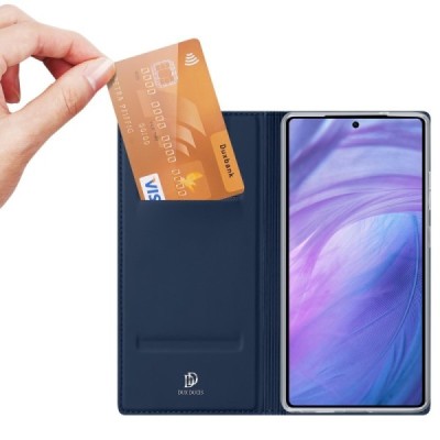 Samsung Galaxy S25 Ultra "Dux Ducis" Skin Flip Book Case - dark blue| Priedai.lt