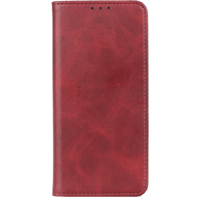Poco X7 Pro 5G, Redmi Turbo 4 5G "Split" red leather flip case - book | Priedai.lt