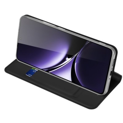 Poco X7 Pro 5G, Redmi Turbo 4 5G "Dux Ducis" Skin Flip Book Case Cover - black | Priedai.lt