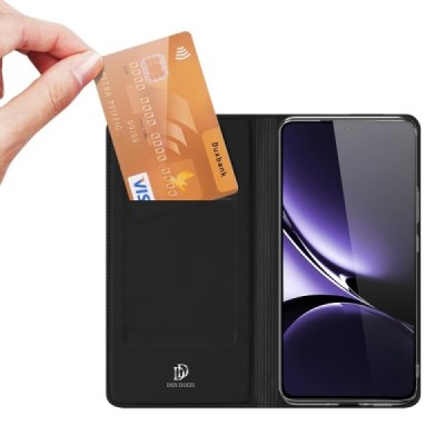 Poco X7 Pro 5G, Redmi Turbo 4 5G "Dux Ducis" Skin Flip Book Case Cover - black | Priedai.lt