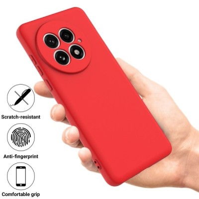 OnePlus 13 "Shell" hard liquid silicone (TPU) case red - cover | Priedai.lt
