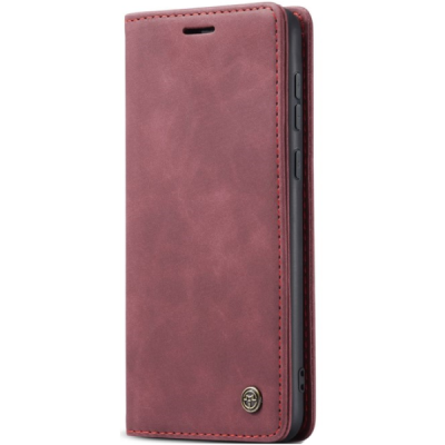 OnePlus 13 CaseMe Retro Solid Flip Case Book - Burgundy | Priedai.lt