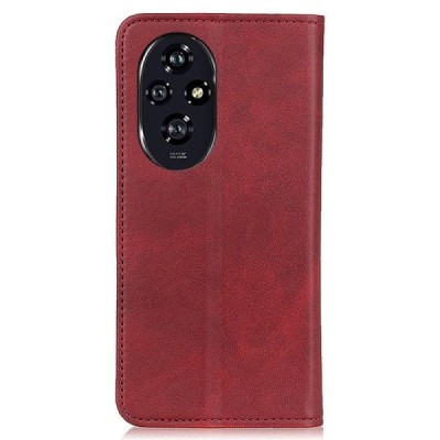 Huawei Honor 200 Pro 5G "Split" red leather flip case - book | Priedai.lt