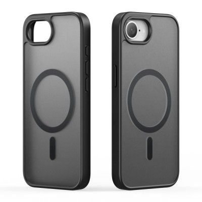 iPhone 16e "DUX DUCIS" Yind MagSafe Hard Silicone TPU Matte Case Cover - Black | Priedai.lt