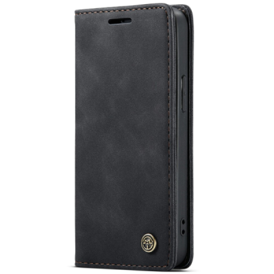Apple iPhone 13 CaseMe Retro Solid Flip Case Book - Black | Priedai.lt