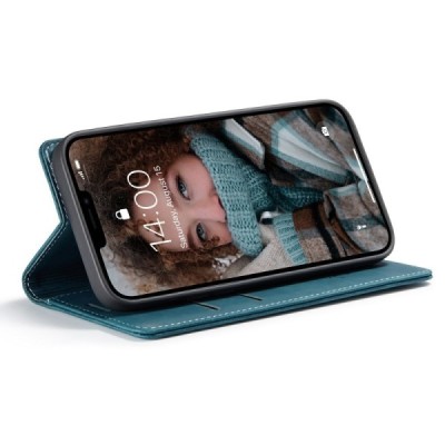 Apple iPhone 13 CaseMe Retro Solid Flip Case Book - Green | Priedai.lt