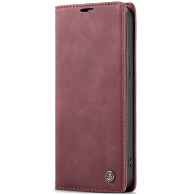 Apple iPhone 13 CaseMe Retro Solid Flip Case Book - Burgundy | Priedai.lt