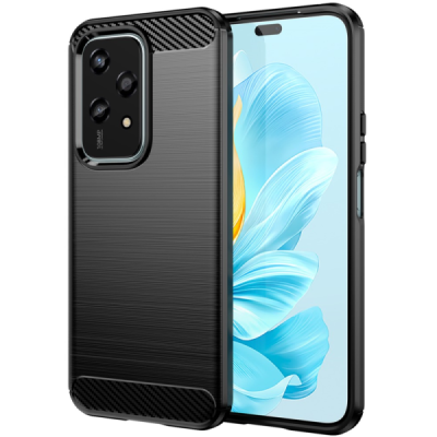 Honor 200 Lite 5G "Carbon" hard silicone (TPU) black case - cover | Priedai.lt