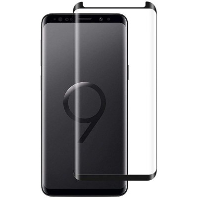 Samsung Galaxy S9 "RRH" 3D Tempered Glass reinforced protection black full coverage protective screen glass | Priedai.lt