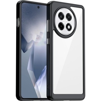 OnePlus 13R "Mofan" Clear Hard Silicone TPU Case Cover - Black | Priedai.lt