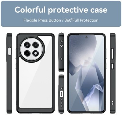 OnePlus 13R "Mofan" Clear Hard Silicone TPU Case Cover - Black | Priedai.lt