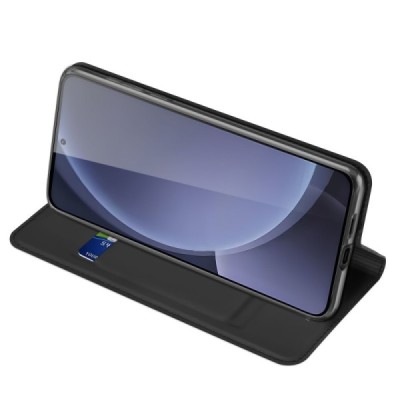 Samsung Galaxy S25+ "Dux Ducis" Skin Flip Book Case Cover - black | Priedai.lt
