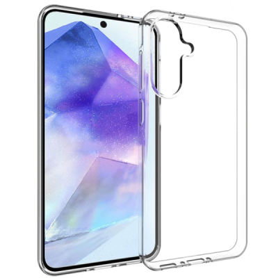 Samsung Galaxy A56 hard silicone (TPU) clear, transparent case - cover | Priedai.lt