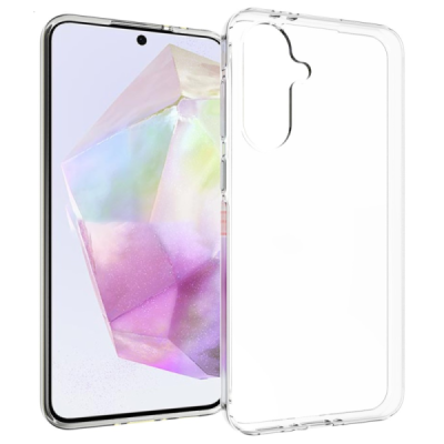 Samsung Galaxy A36 hard silicone (TPU) clear, transparent case - cover | Priedai.lt