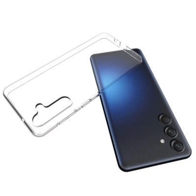 Samsung Galaxy M55 5G (C55,F55) hard silicone (TPU) clear, transparent case - cover | Priedai.lt