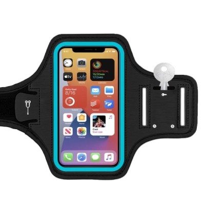 "First Pass" Smartphone Sports Case (Armband) - Black, Universal (XL+ Size) | Priedai.lt