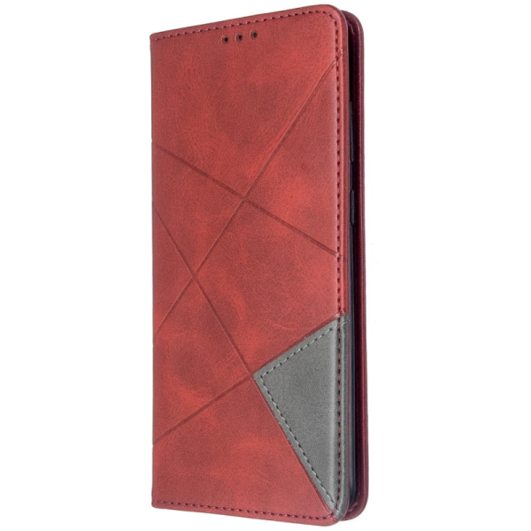 "Binfen" Geometric Flip Book Case - Red (Galaxy S20+)
