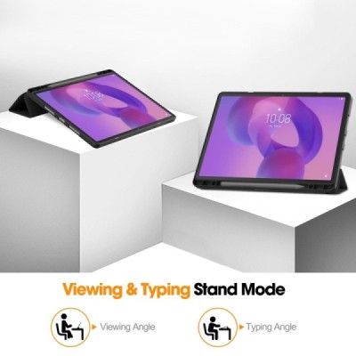 Lenovo Idea Tab Pro "Kasi" Stylus flip-up black leather case - notebook with a place for the pen | Priedai.lt