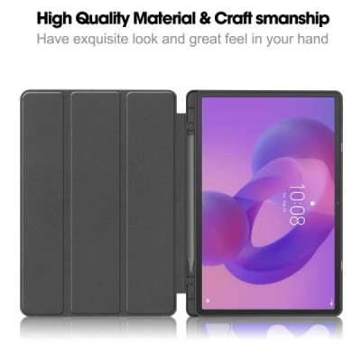 Lenovo Idea Tab Pro "Kasi" Stylus flip-up black leather case - notebook with a place for the pen | Priedai.lt