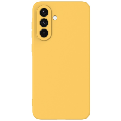 Samsung Galaxy A26 "Shell" hard liquid silicone (TPU) case yellow - cover | Priedai.lt
