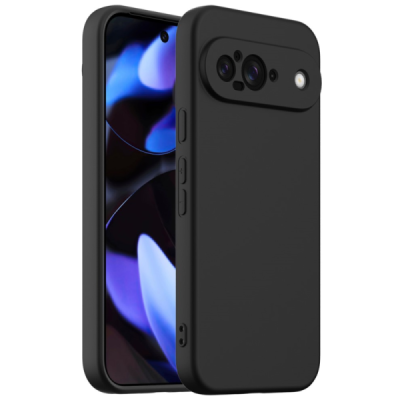 Google Pixel 9 "Shell" MagSafe Hard Silicone TPU Black  Case Cover - Back | Priedai.lt