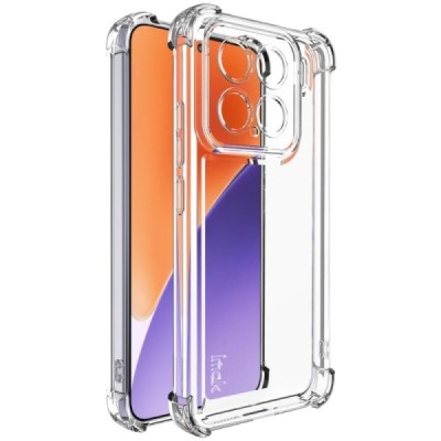 Xiaomi 15 "Imak" reinforced protection hard silicone TPU clear, transparent case - back | Priedai.lt