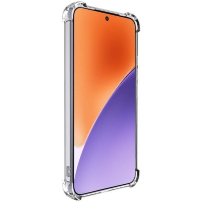 Xiaomi 15 "Imak" reinforced protection hard silicone TPU clear, transparent case - back | Priedai.lt