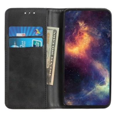 Samsung Galaxy A36 "Split" black leather flip case - book | Priedai.lt