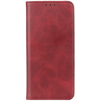Samsung Galaxy A36 "Split" red leather flip case - book | Priedai.lt