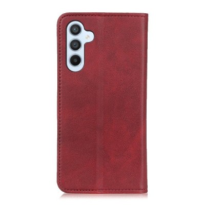 Samsung Galaxy A36 "Split" red leather flip case - book | Priedai.lt