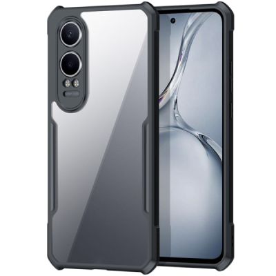 OnePlus Nord CE4 Lite 5G "XUNDD" transparent black bordered hard silicone TPU acrylic case - back | Priedai.lt
