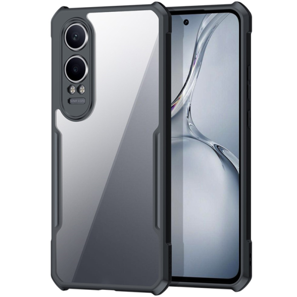 "XUNDD" hard silicone (TPU) acrylic case - clear / black (OnePlus Nord CE4 Lite 5G)