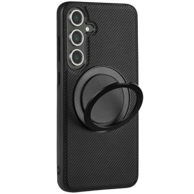 Samsung Galaxy S25 "ViLi" TCY Carbon MagSafe Kickstand Black Case - Back | Priedai.lt
