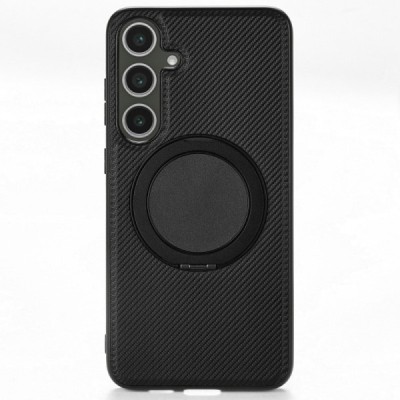 Samsung Galaxy S25 "ViLi" TCY Carbon MagSafe Kickstand Black Case - Back | Priedai.lt
