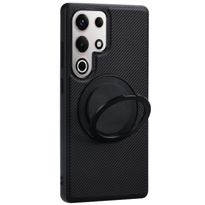 Samsung Galaxy S25 Ultra "ViLi" TCY Carbon MagSafe Kickstand Black Case - Back | Priedai.lt