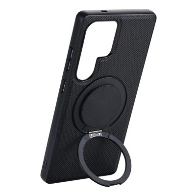 Samsung Galaxy S25 Ultra "ViLi" TCY Carbon MagSafe Kickstand Black Case - Back | Priedai.lt