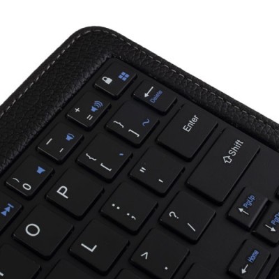 Samsung Galaxy Note 10.1 2014 P600 (P605) atverčiamas juodas odinis dėklas su bluetooth belaide klaviatūra / Priedai.lt